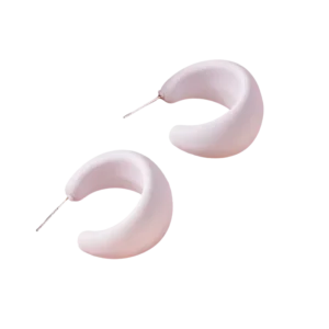Boucles d'oreilles resine blanches