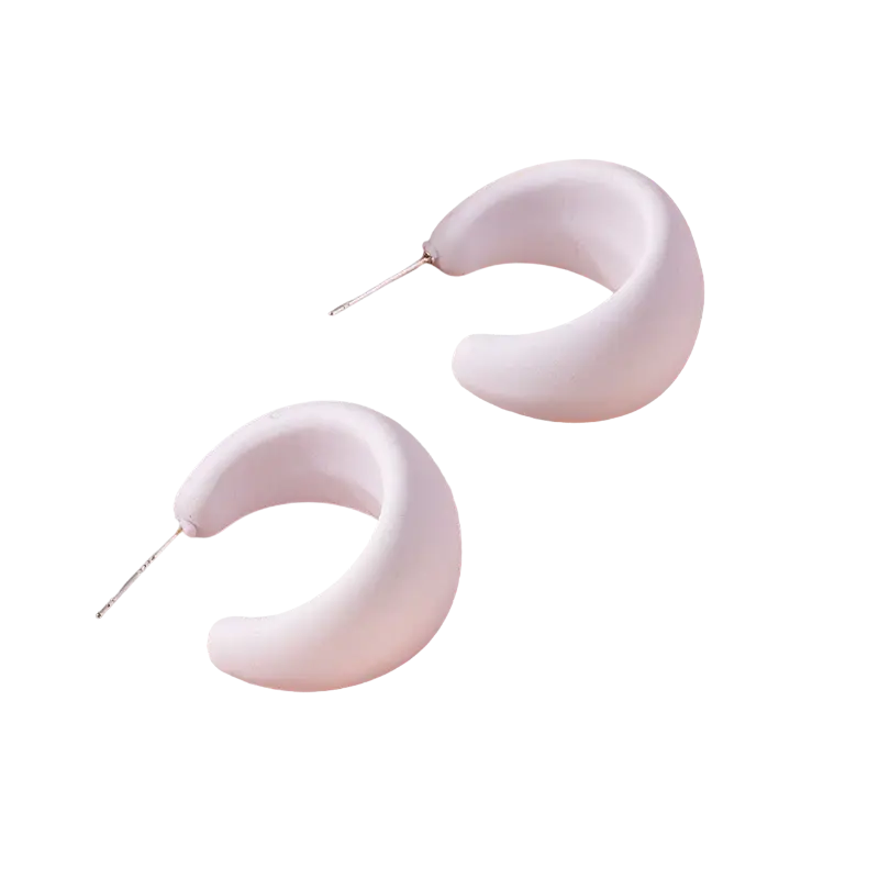 Boucles d'oreilles resine blanches