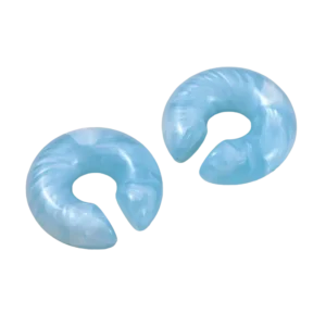 Boucles d'oreilles resine bleues sans attache - Bleu