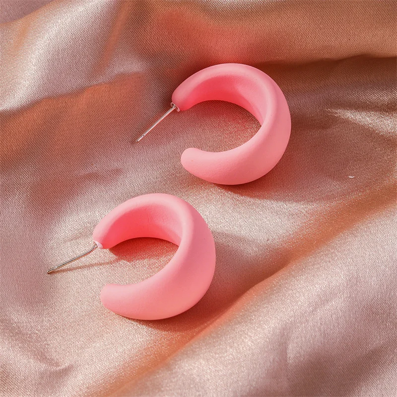 Boucles d'oreilles resine roses