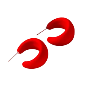 Boucles d'oreilles resine rouge