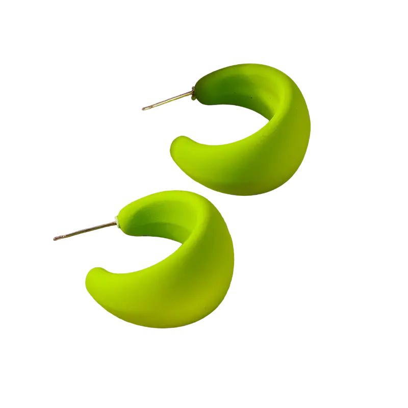 Boucles d'oreilles resine vertes - Vert