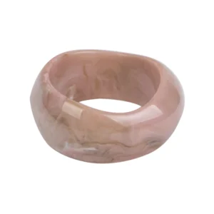 Bracelet resine rose large irrégulier - Rose