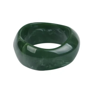 Bracelet resine vert large irrégulier - Vert