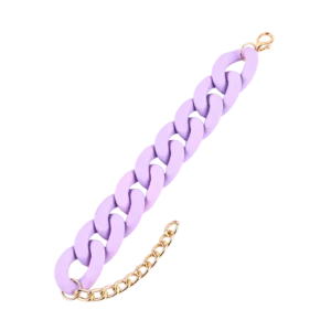 Bracelet resine violet grandes chaînes - Violet