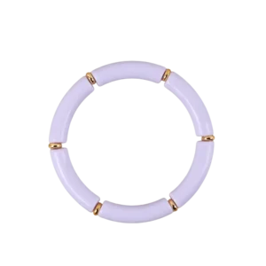 Bracelet resine violet tube - Violet