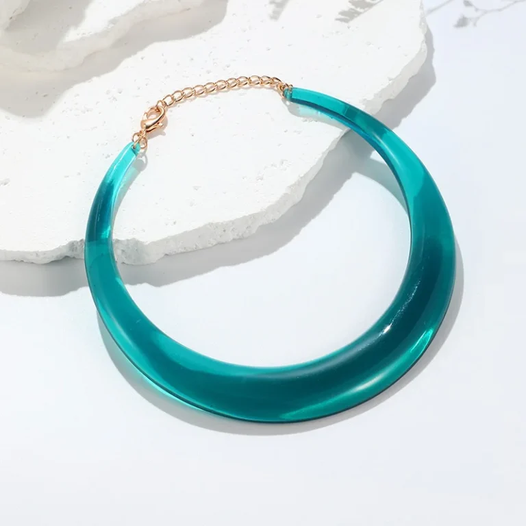 Collier resine ras de cou vert - Vert