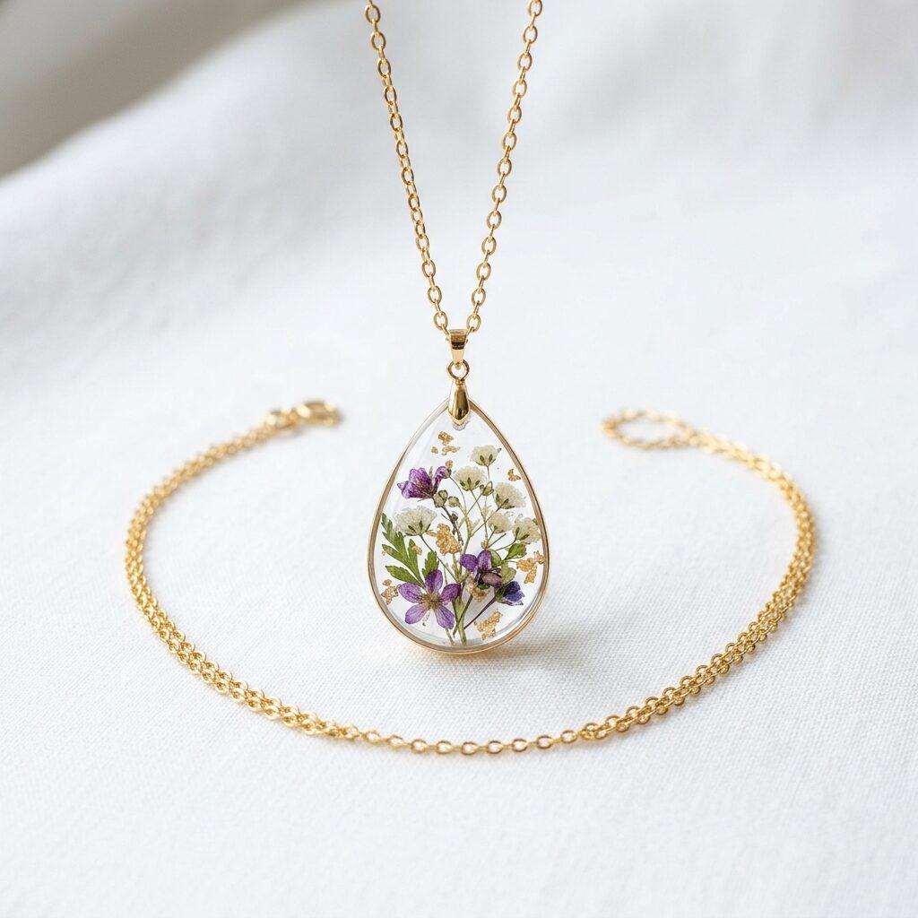 Collier resine - photographie produit