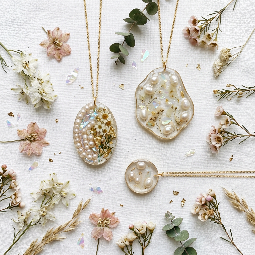 Comment choisir un collier en résine perle incrustée - illustration