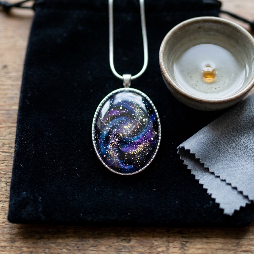 Comment entretenir un bijou en résine effet galaxie et préserver son éclat ? - illustration
