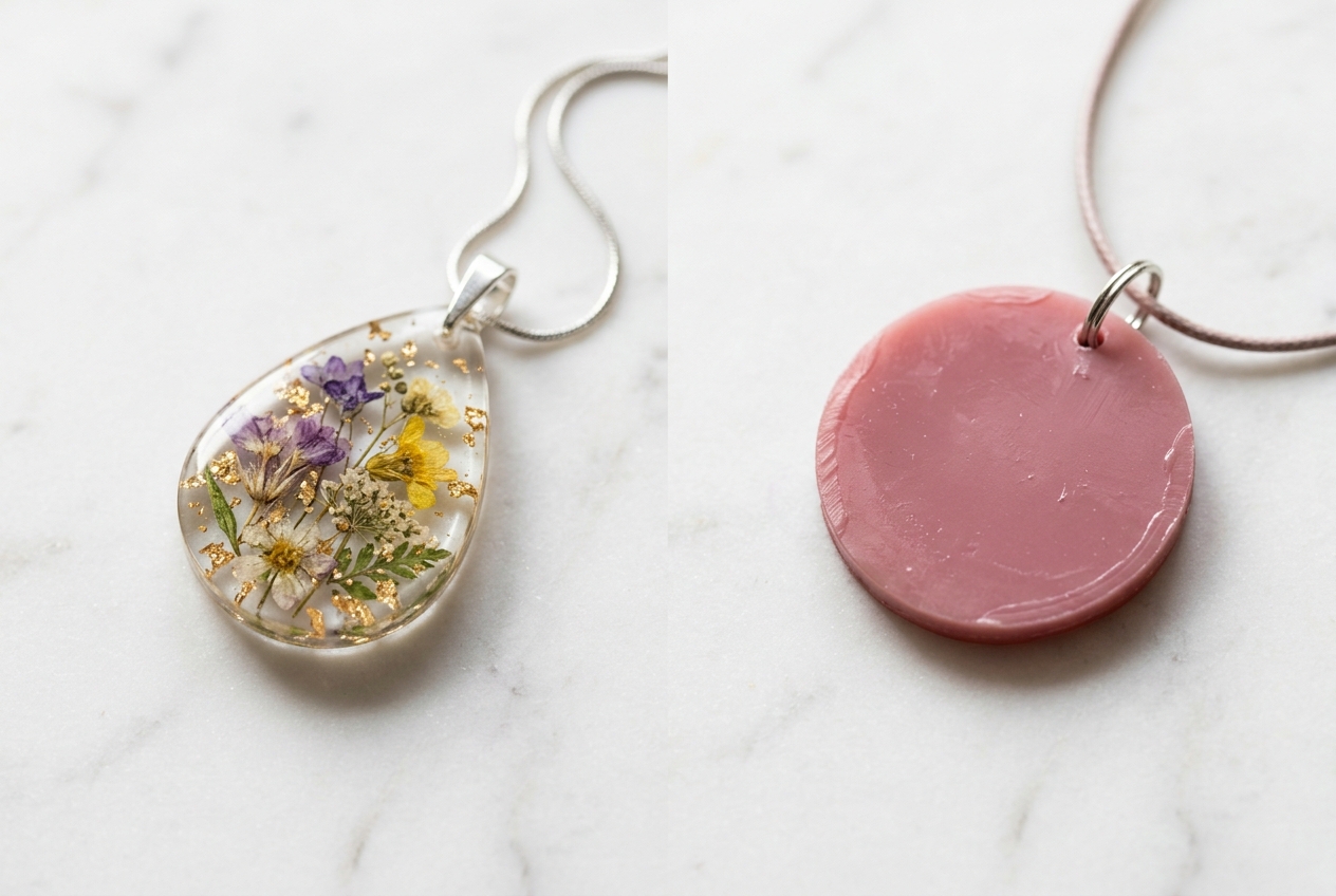 Bijoux en résine fait main vs industriel : différences - illustration