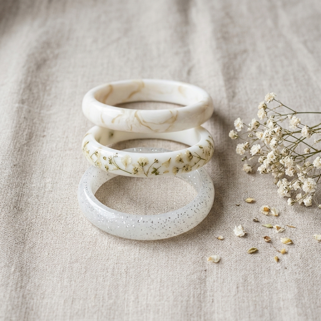 Bracelet en résine blanche : guide d'achat - illustration
