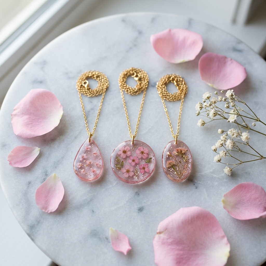 Collier en résine rose : guide d'achat - illustration